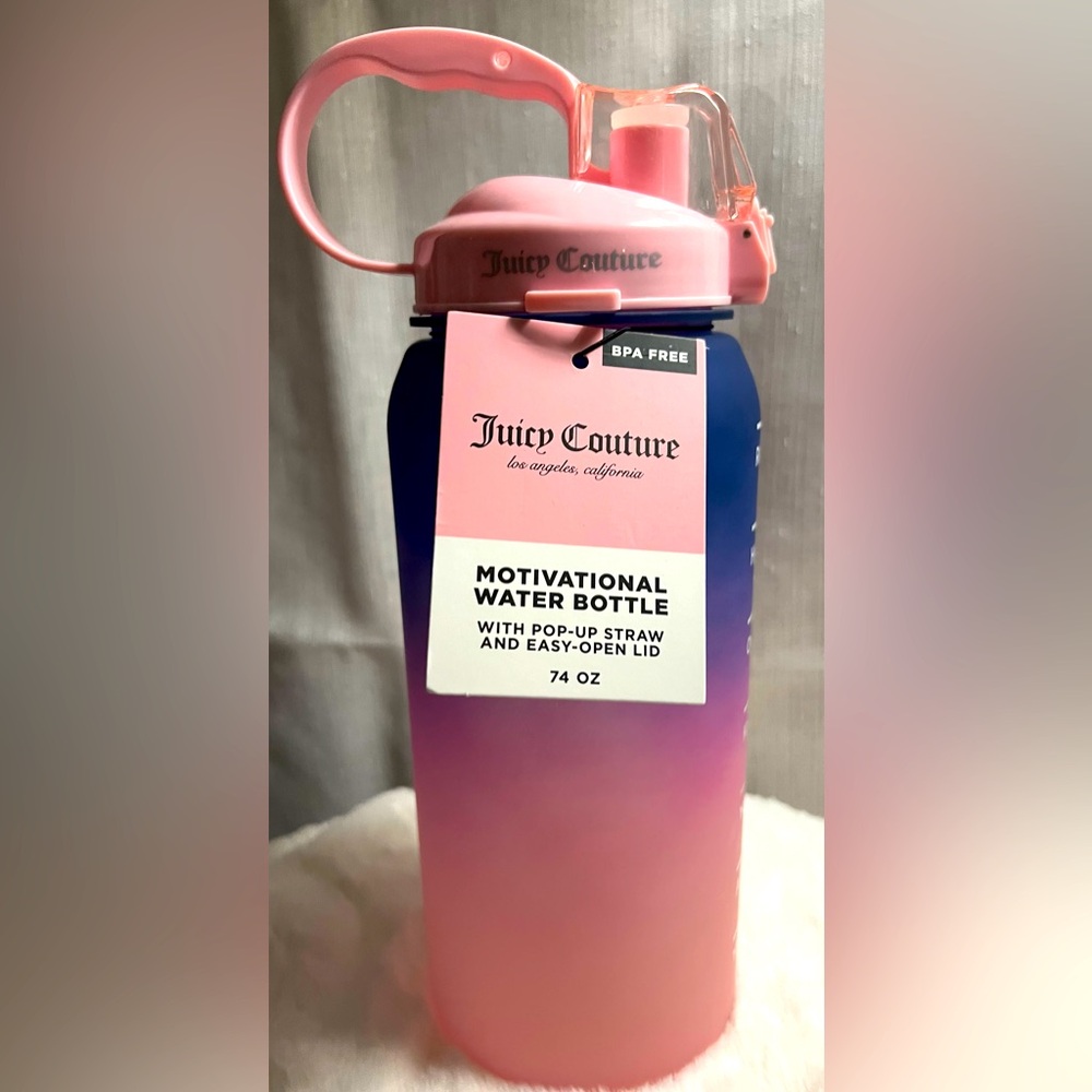 NEW Juicy Couture Motivational Plastic Water Bottle